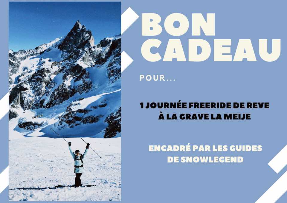 Bon cadeau n°1 : une journée freeride ski ou snowboard à La Grave 110€ avec groupe Snowlegend