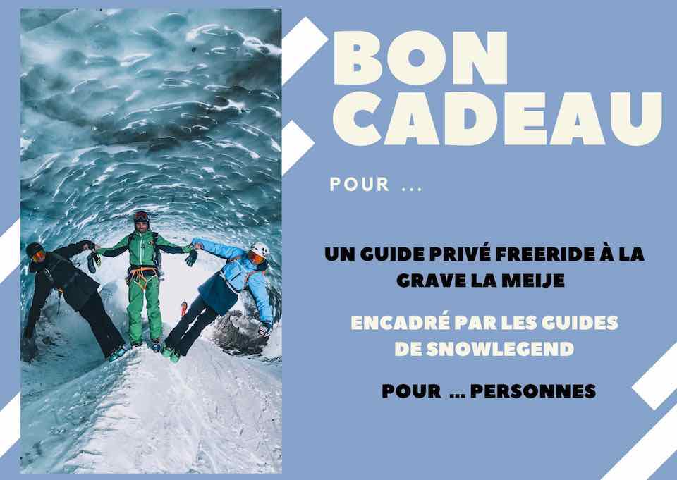 Bon cadeau N°3 : 1 journée freeride ski ou snowboard ou split-board ou ski de randonné à La Grave avec guide privé Snowlegend